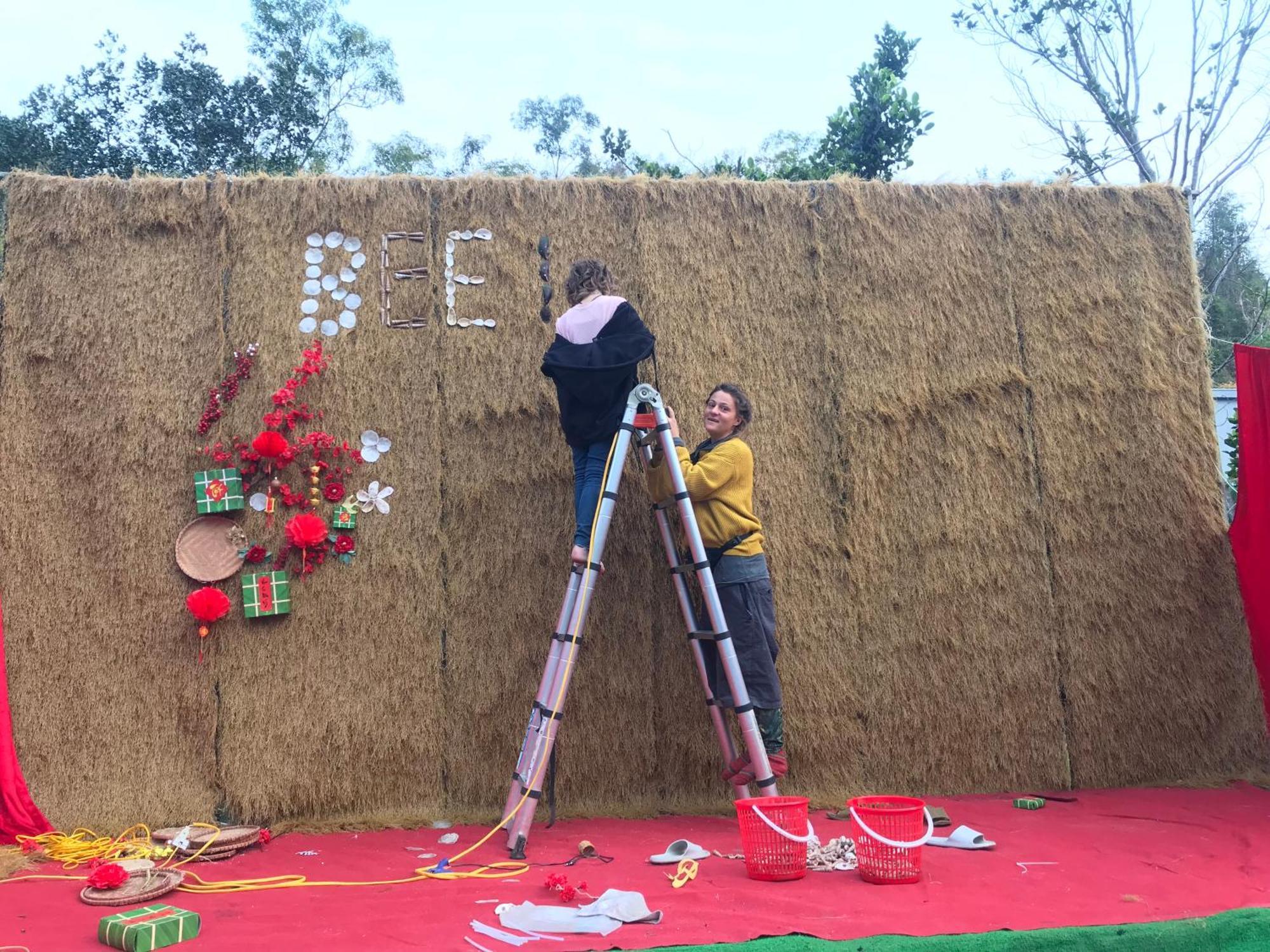 Bee Lucky Homestay Hien Hao Bagian luar foto
